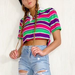Izod Tops - IZOD / LACOSTE Cropped Polo Top Tee Izod Tops - IZOD / LACOSTE Cropped Polo Top Tee